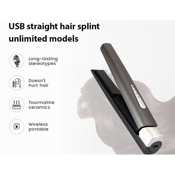 Керамические раскручиватели волос перемещения USB, бесшнуровой противостатический мини портативный плоский утюг