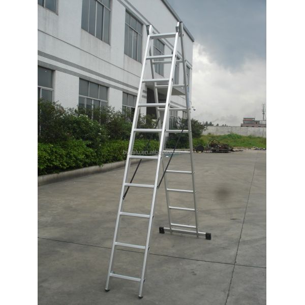 Mutifunctional Aluminum Step Ladder Extention Combination Aluminum Ladder