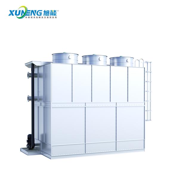 Low Noise CE Certified 200T Square Closed Compound Flow Cooling Tower Made of Aluminum Zinc Plated Sheet and Stainless Steel