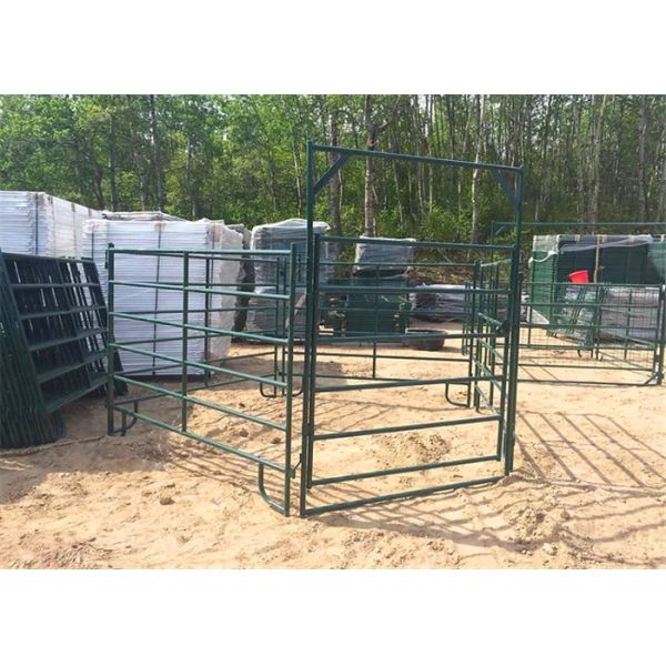 Green Coated Lightweight Horse Corral Panels 5