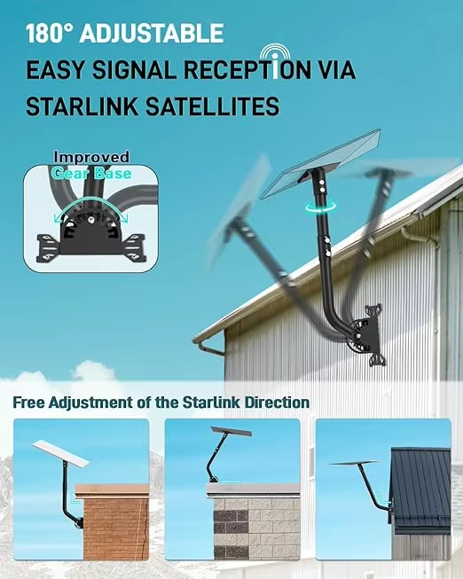 High Quality Adjustable Carbon Steel Universal Starlink Gen3 Mounting Kit for Roof Installation