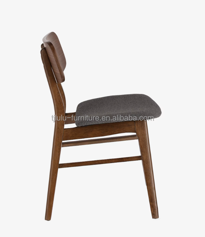 Customize Restaurant Hotel Upholstery Wooden Dining Chair in Sturdy Solid Wood Material and Modern Design