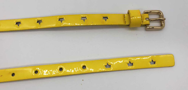 Поясы светлых детей пряжки золота кожаные, кожа PU подпоясывают ширину 1.3cm с картиной выреза кроны