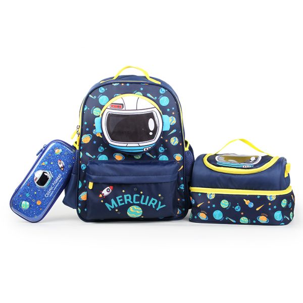 Factory Price OEM ODM 3 In 1 School Backpack Set Lunch Bag Pencil Bag For Kids