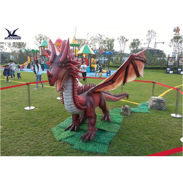 Amusement Equipment Dinosaur Lawn Statue Facility Lawn Artificial Dragon Statues