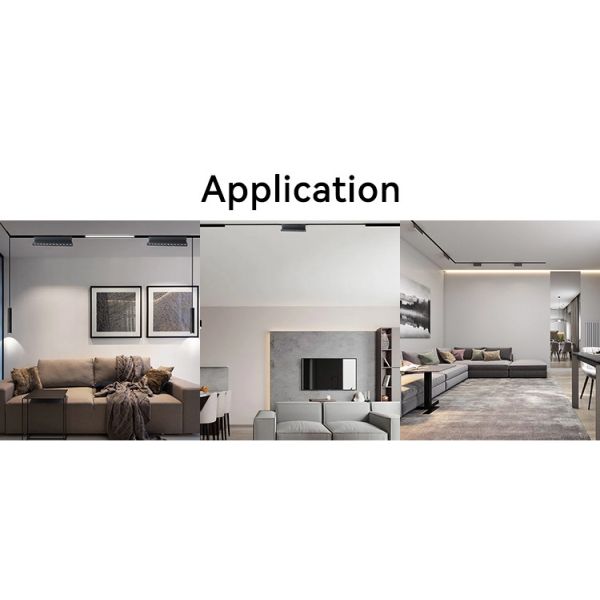 Foldable Magnetic Track Light Black 12W 24V 2700K-6500K Smart Control