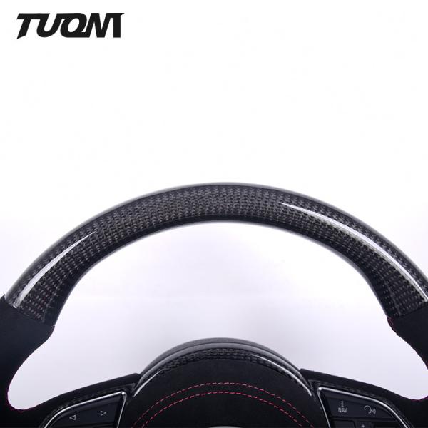 Genuine Carbon Fiber Alcantara Leather Audi Steering Wheel With Knobs