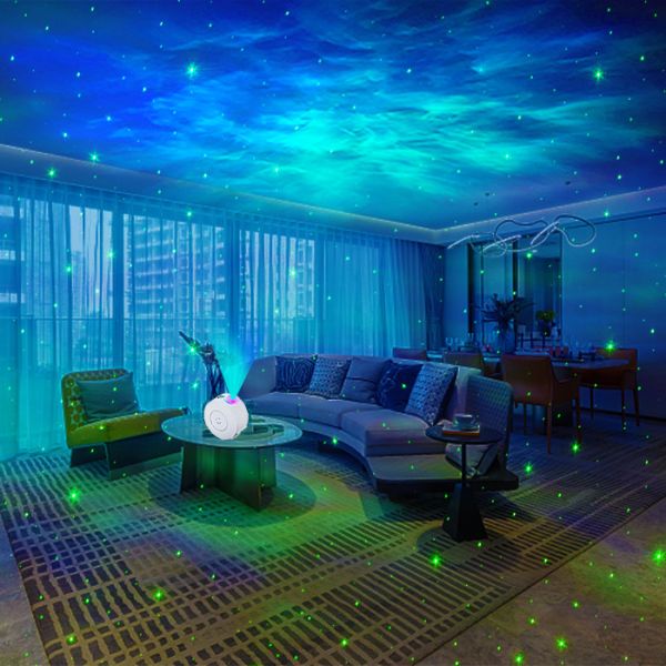 Remote Control Smart Home Galaxy Projector , ABS LED Alexa Night Light Projector