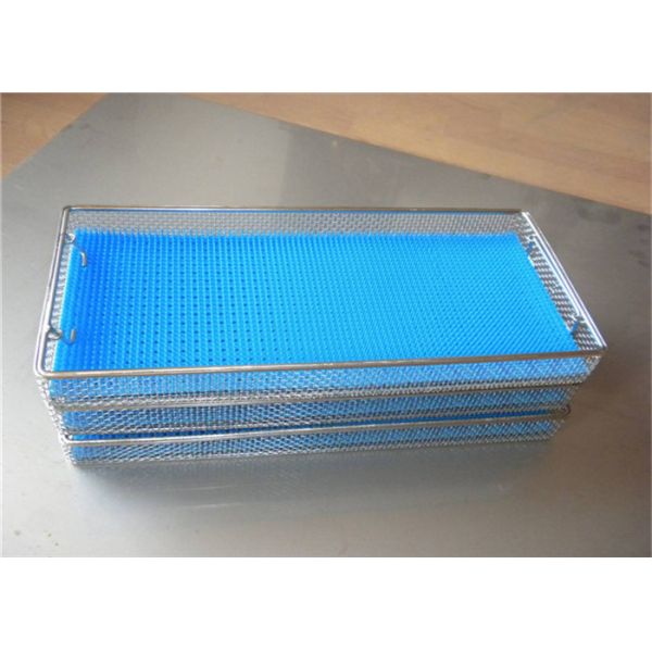 Perforated  Stainless Steel Wire Mesh Baskets For Medical Sterilization 50 - 120mm Width