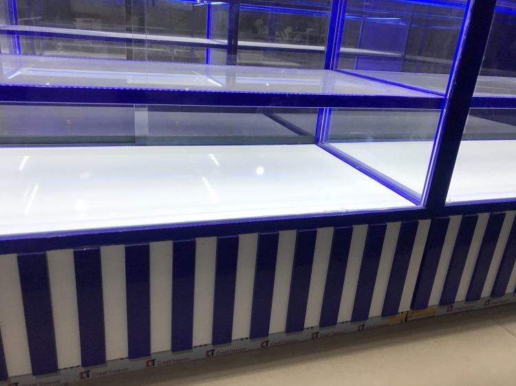 Витрина приспособлений магазина сотового телефона ODM со стеклом 8mm толстым закаленным