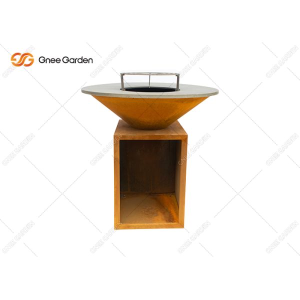 Таблицы ямы огня семьи Corten угля гриль барбекю Corten стальной на открытом воздухе стальной