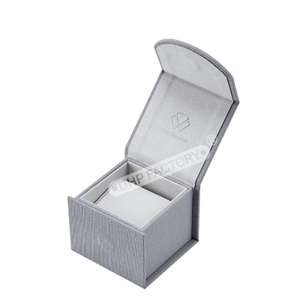 Fabric Covered Bracelet Packaging Boxes Cardboard Bracelet Box With Soft Pillow