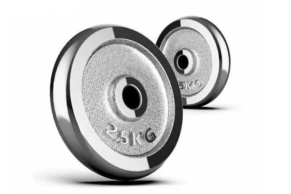 2.5kgs Gym Training Chrome Weight Plates Barbell Dumbbell Plates With 30mm Hole