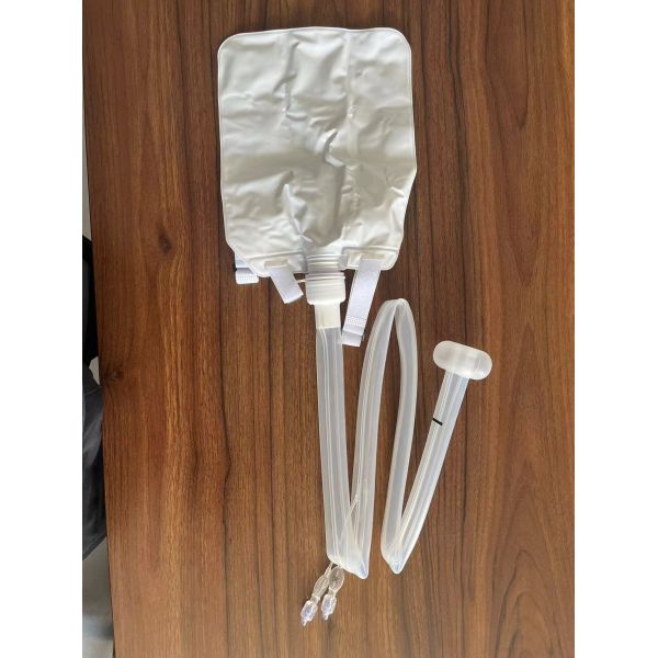 White Medical Fecal Collection Bag Kit System for Hospitals