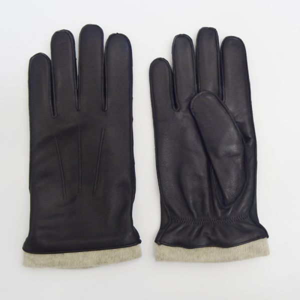 Wholesale customized 100% genuine leather real sheepskin men leather gloves