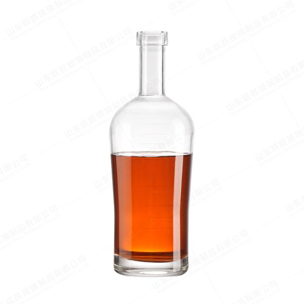 Rubber Stopper Sealing Type High White Glass Bottle for Rum Gin 500ml 750ml