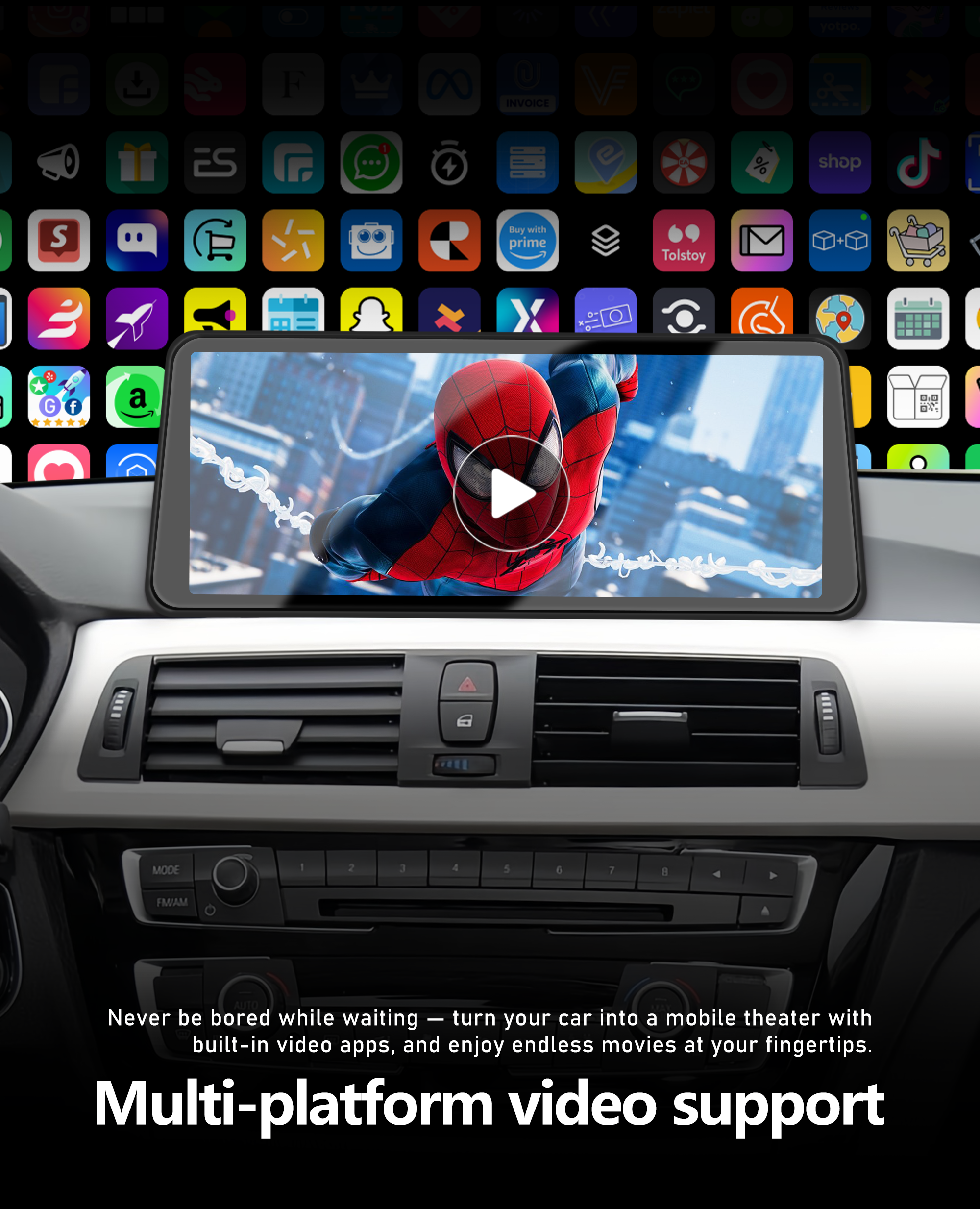 12.3inch Car DVD Screen for 2009-2012 for BMW 3 Series/E92-high  Including Frame Cable Canbus