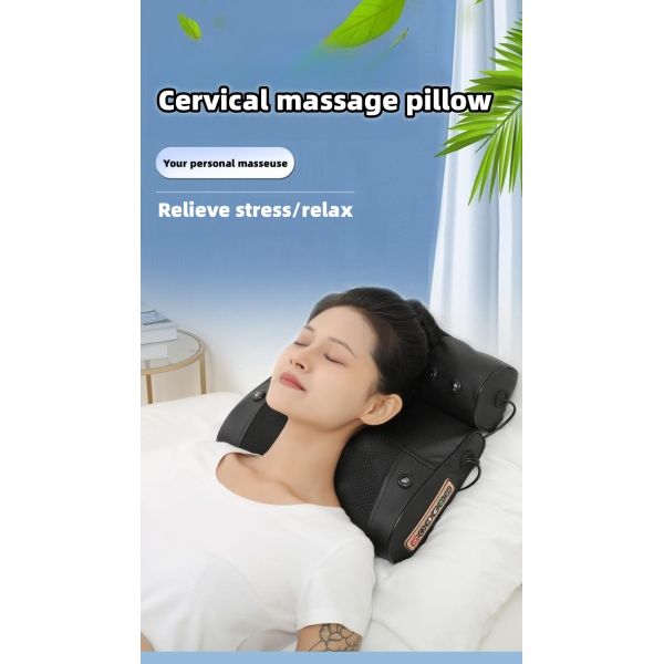 2023 Home Electric Neck Cushion Shiatsu Back Massager with Heat Function and Customized Logo Availabled Massage Pillow