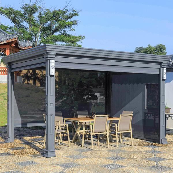 Aluminium Louvered Pergola Pergola Villa Garden Leisure Shade Outdoor With Sides