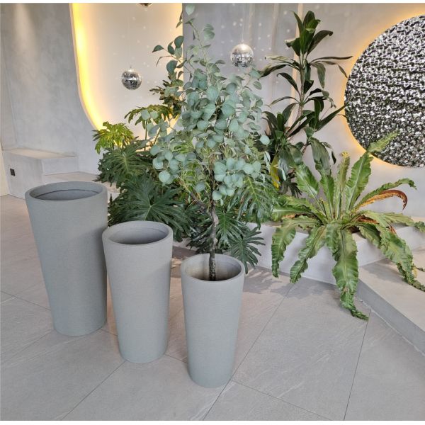 Садовые цветочные горшки из стекловолокна, большие для реального или искусственного дерева