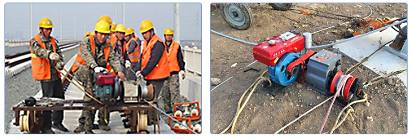 High Efficiency 3 Ton Faster Air Cooling Gasoline Engine Powered Winch , Heavy Duty Winch