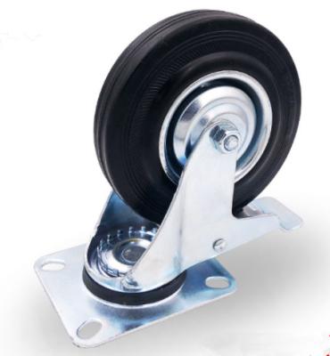 4 Inch Locking Caster Wheels Swivel Caster With Brake Rubber Wheels 100mm