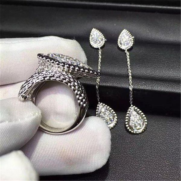 Jewelry factory in Shenzhen, China Bn Diamond Earrings 18k white gold yellow gold rose gold Diamond Earrings