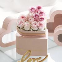Simple Luxueux Créatif Coloré Cœur Romantique Boîte à Fleurs Emballage Avec Fenêtre PVC