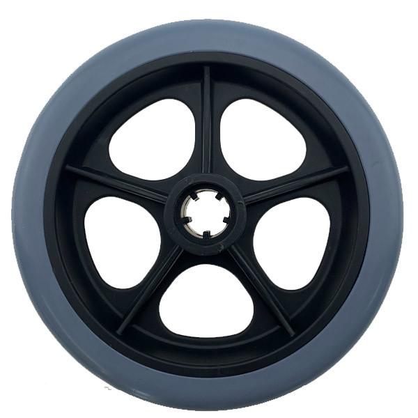 Pu Tpr Pvc Plastic 6 Inch Wheelchair Caster Wheels , Lightweight Wheelchair Wheels