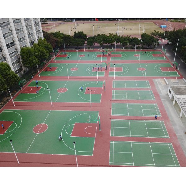 Настил спорт PU растворимости воды баскетбольной площадки Fadeless водоустойчивый