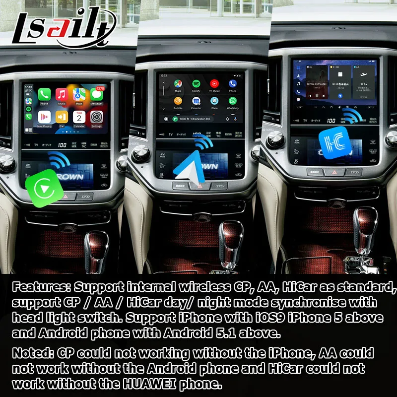 8+128GB Toyota Crown Android Carplay интерфейс 14-го поколения AWS214 GWS215 S210 на базе Qualcomm