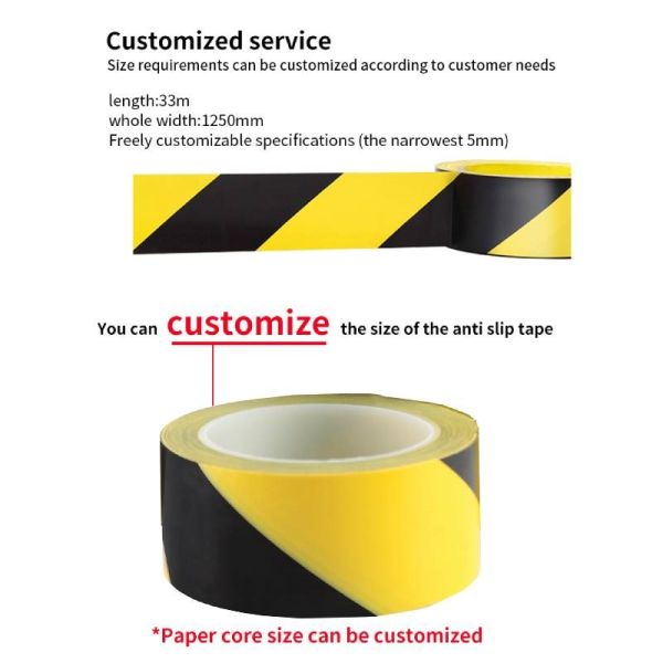 Waterproof Custom Size PVC Marking Tape For Safety Warning Floor Marking Adhesive Tape