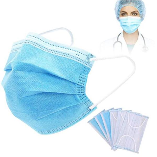 Anti Allergic Disposable 3 Ply Non Woven Face Mask For Health Care