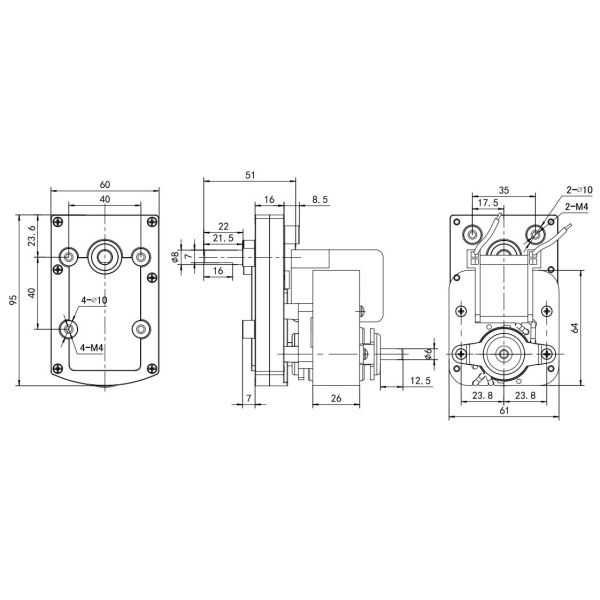 Support Customization AC Motor for Fan Single-phase 25w 24v 50Hz/60Hz Electric Motor