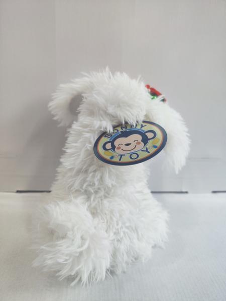 Dancing & Singing White Dog with flowers and Bells on head kids toy children's day gift
