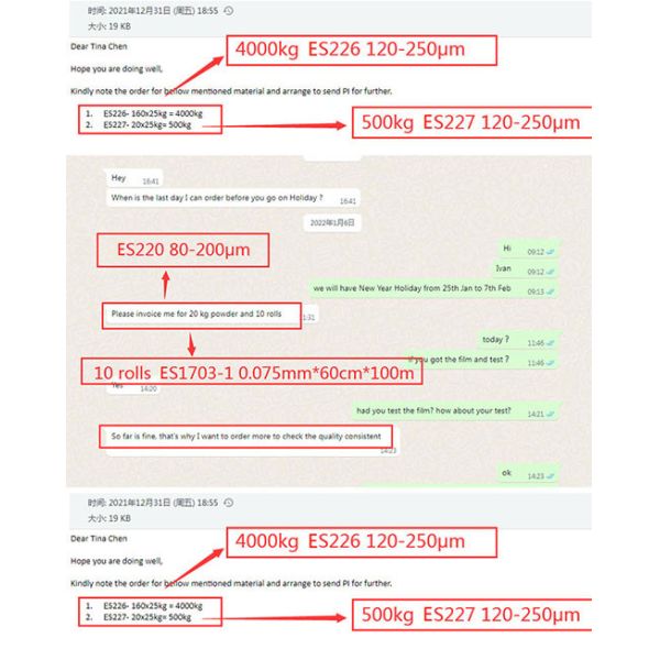 Передача тепла DTF TPU горячая плавит порошок прилипателя 80-200um 150-250um порошка белый