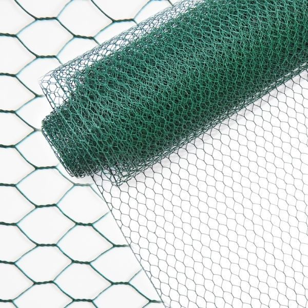 13,7 x 80 шестиугольного дюймов порошка зеленого цвета сетки Gabion покрыли гальванизированный