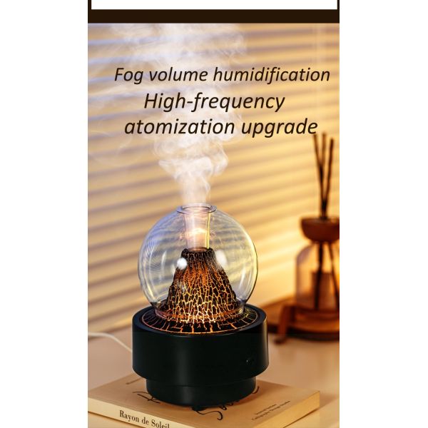 Home Office Volcano Aromatherapy Diffuser Tabletop With 7 Color LED Light