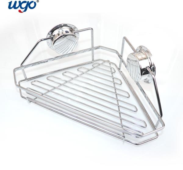Rust Free Black Oxidized Stainless Steel Bathroom Corner Shelf Suction Cup