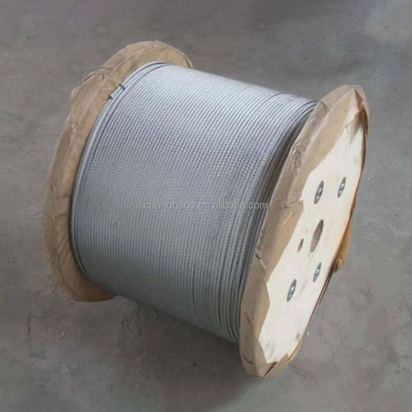 Hot-Dipped Galvanized Aircraft Cable MIL-DTL-83420 2000N/MM2 7x19 Steel Wire Rope 3/32'' reels with 2.000 m/each and Made