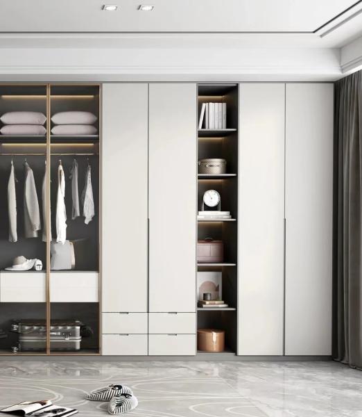 Light Hotel Room Cabinets Modern Hotel Wardrobe Rock Plate 2*0.6m