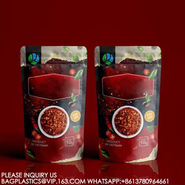 Bio Laminated Aluminum Foil Stand Up Tea Bags Pouch Resealable Matcha Green Tea Powder
