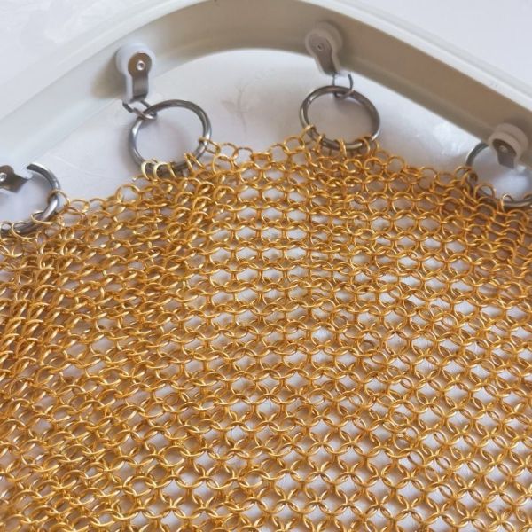 Galvanized Steel Round 0.53mm Metal Ring Mesh Chain Link Decoration Wire Fence