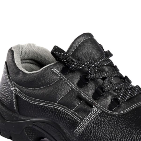 Shengjie Embossed Cow K2 Men's Black Leather Work Boots Cheap Cleats Comfortable EVA Insole PU Safety Shoes