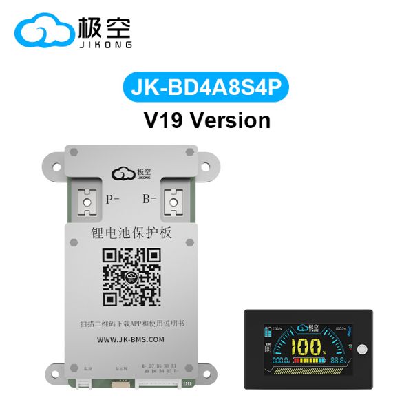 Smart BMS 4s 5s 6s 7s 8s 12V 24V Battery with 0.4A Active Balancer LiFePO4 Li-ion Lto Battery