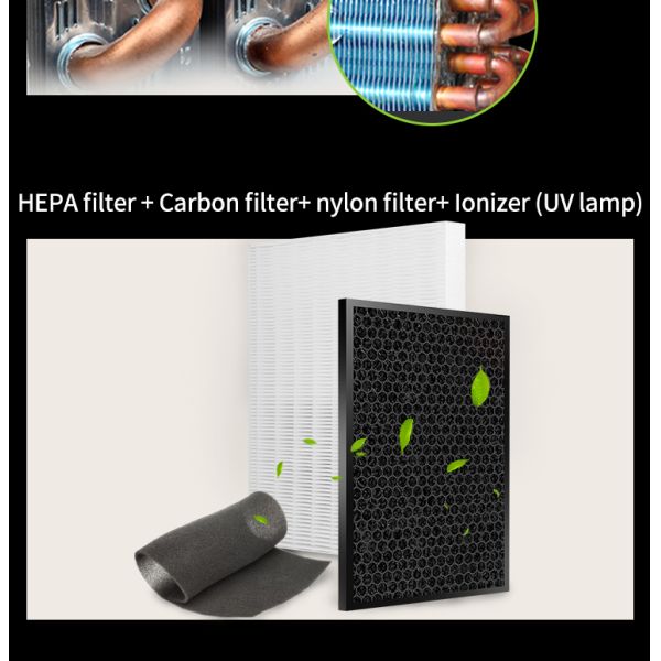 DH-252BH 25L/D Smart Home Desiccant Dehumidifier With Air Purifier for Commercial Needs