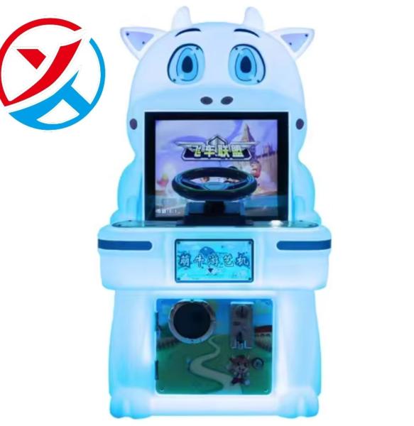Carita de la vaca que vuela coche de la Alianza de la lámpara LED de un solo jugador máquina de juego divertido 220V