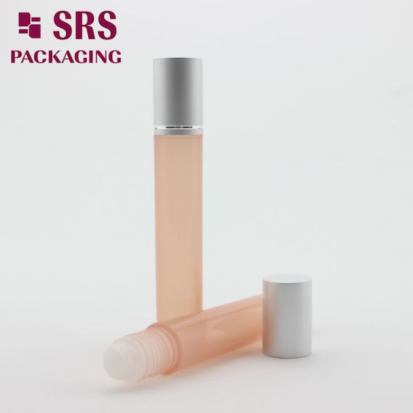 SRS empty plastic cosmetic 15ml bottle with plastic roller ball