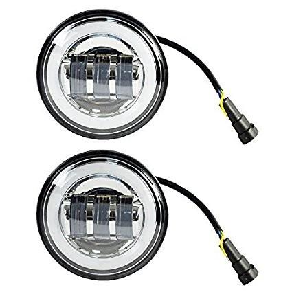 CREE 4.5 Inch Harley Davidson Halo Fog Lights , Angel Eye Halo Headlights
