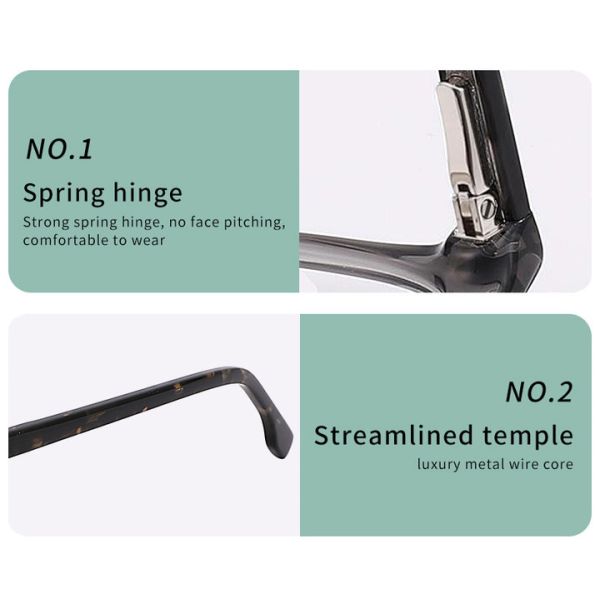 Unisex Square Acetate Eyeglasses , Clear Lens Eyewear Acrylic